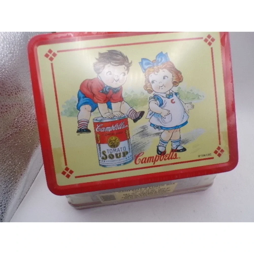 Vintage 1998 Campbells Soup Lunch Box Gift Set Mug Memo Pad Sealed Houston Harve